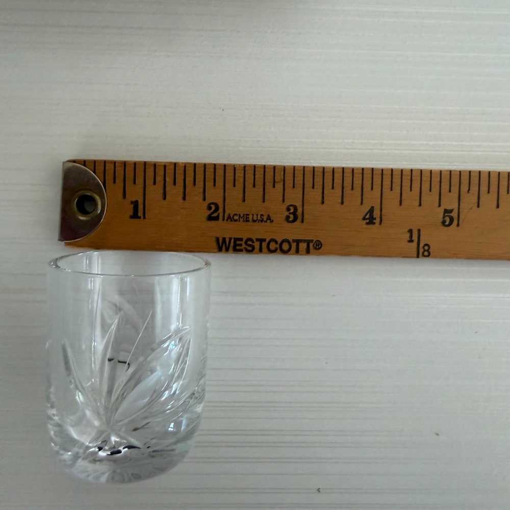 Lead crystal shot glasses. 6 pieces - Picture 8 of 10
